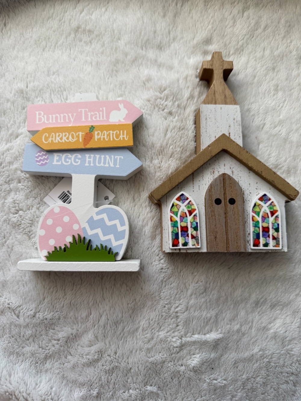 🎀 5 for $25 🎀 two piece, Easter, decor, tier tray, mini decor church and sign
